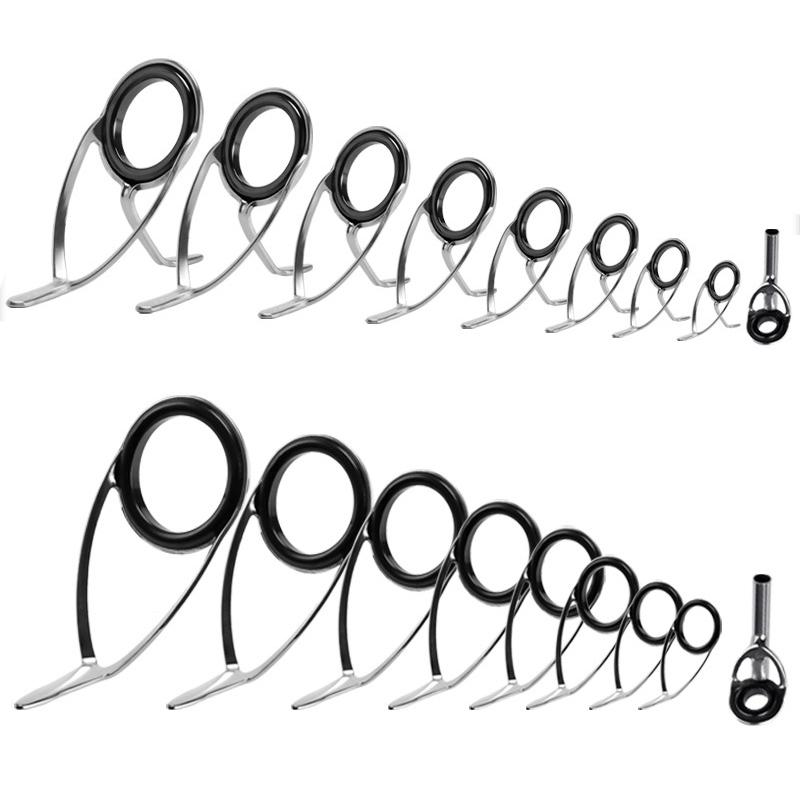 Fishing Rod Guide Replacement - 9Pcs Angelrute Guides Ring Reparatur Kit