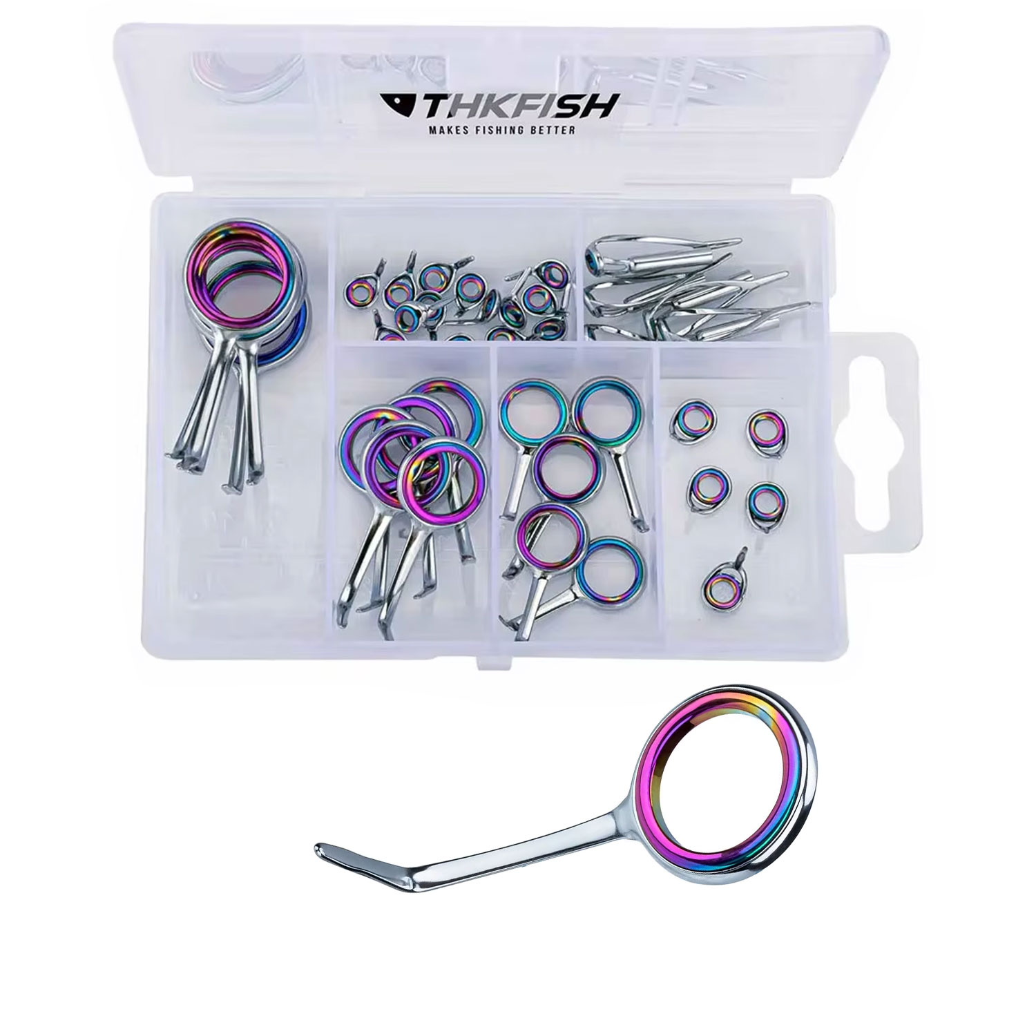 40 stücke bunte Angelrute Führ – Fishing Rod Guide Replacement Bewertung und Preis